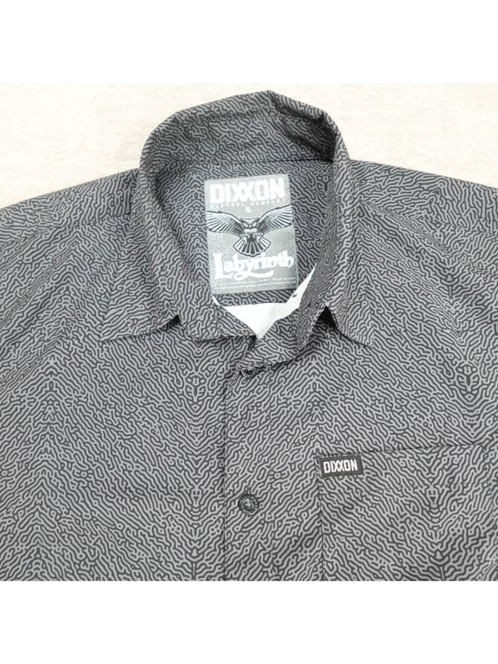 Dixxon Flannel Mens Shirt XL Gray Labyrinth
